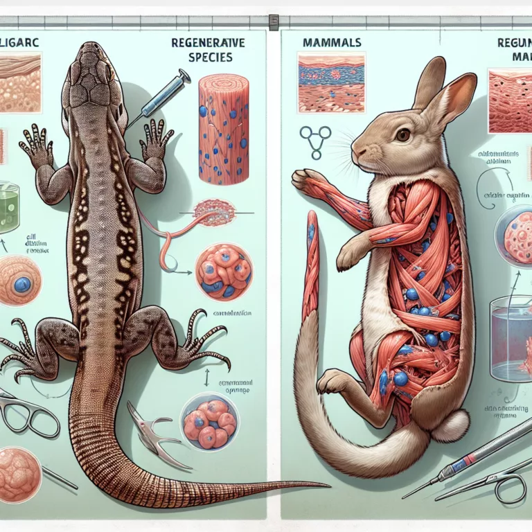Régénération tissulaire : Études comparatives entre espèces régénératrices et mammifères