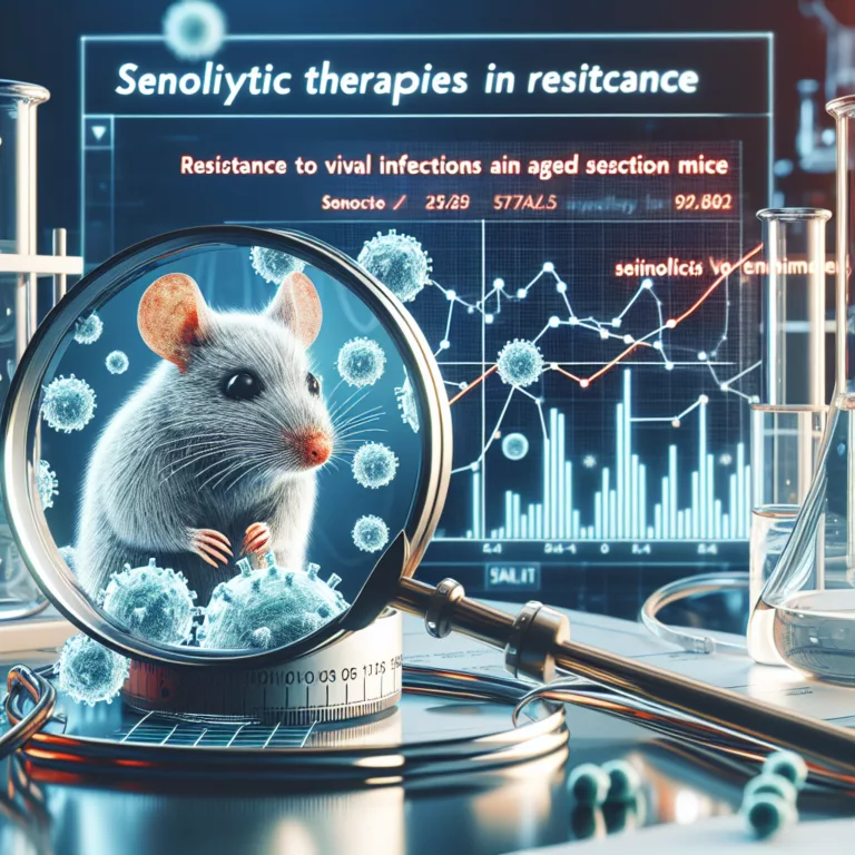 Les limites des thérapies sénolytiques dans la résistance aux infections virales chez les souris âgées