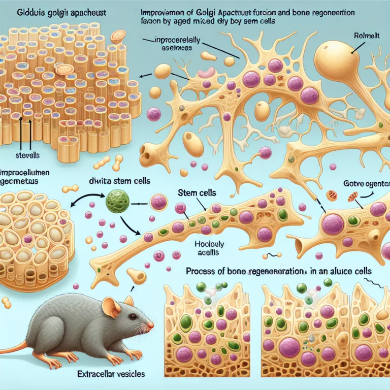 Amélioration de la fonction de l’appareil de Golgi et régénération osseuse chez les souris âgées par des vésicules extracellulaires dérivées de cellules souches