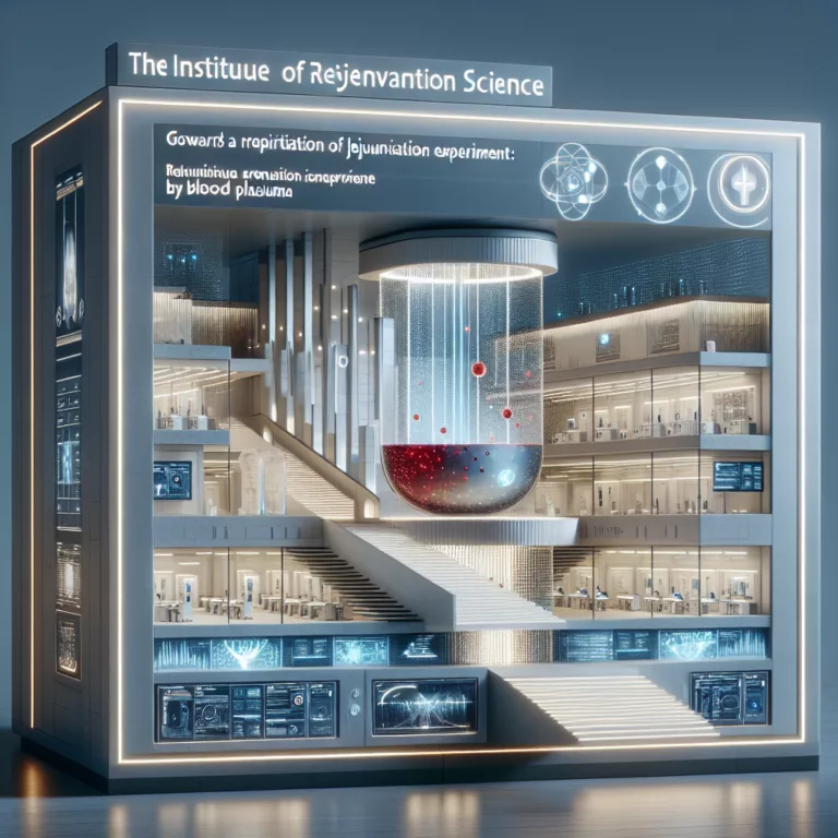 L’Institut de Science du Rajeunissement : Vers une Répétition de l’Expérience de Rajeunissement par Plasma Sanguin