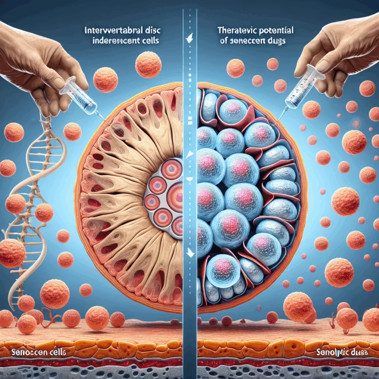 Impact des cellules sénescentes sur la dégénérescence des disques intervertébraux et potentiel thérapeutique des médicaments sénolytiques