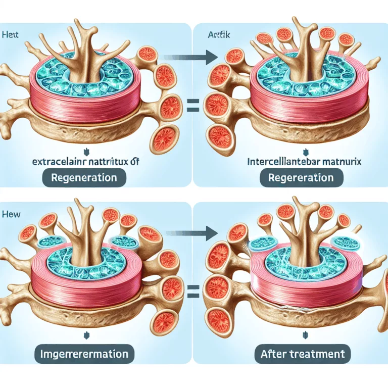Régénération de la matrice extracellulaire dans le traitement de la dégénérescence du disque intervertébral