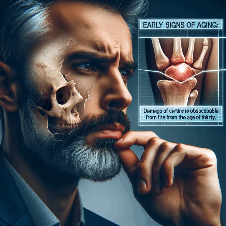 Signes précoces de vieillissement : dommages au cartilage observés dès la trentaine