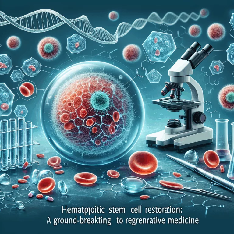 Restauration des cellules souches hématopoïétiques : Une approche novatrice pour la médecine régénérative