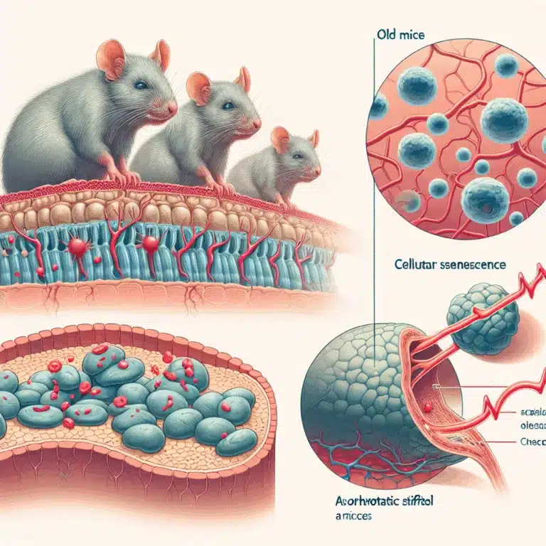 Impact du 25-hydroxycholesterol sur la sénescence cellulaire et la rigidité aortique chez les souris âgées