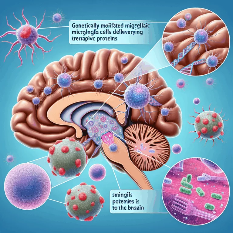 Utilisation des microglies génétiquement modifiées pour la délivrance de protéines thérapeutiques dans le cerveau
