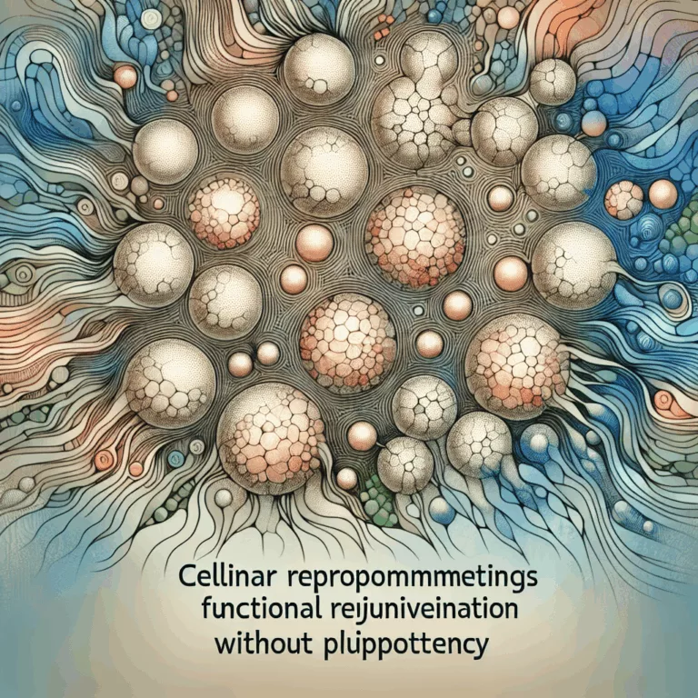 Reprogrammation Cellulaire : Vers un Rajeunissement Fonctionnel sans Pluripotence