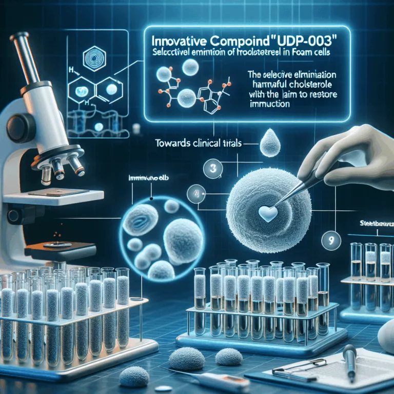 Restauration de la fonction immunitaire par l’élimination sélective du cholestérol toxique dans les cellules spumeuses : vers des essais cliniques pour le composé novateur UDP-003
