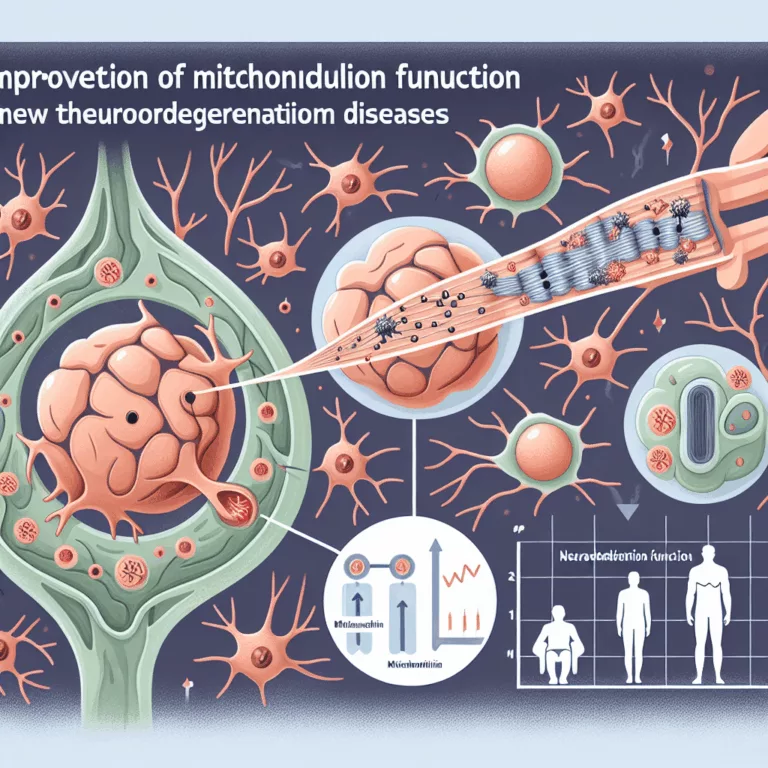 Amélioration de la Fonction Mitochondriale : Une Nouvelle Approche Thérapeutique pour les Maladies Neurodégénératives