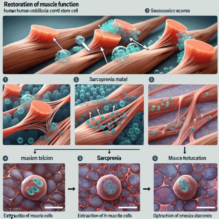 Restauration de la fonction musculaire par les exosomes dérivés de cellules souches du cordon ombilical humain dans un modèle de sarcopénie