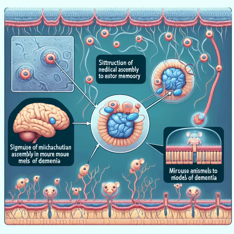 Stimulation de l’assemblage mitochondrial pour restaurer la mémoire dans les modèles murins de démence