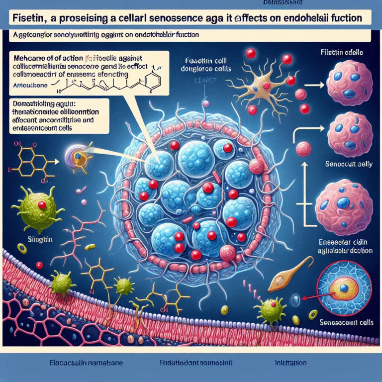 Le Fisetin : Un Agent Sénolytique Prometteur Contre la Sénescence Cellulaire et ses Effets sur la Fonction Endothéliale